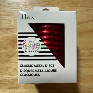 The Happy Planner Classic Metal Discs Red (NWT)
